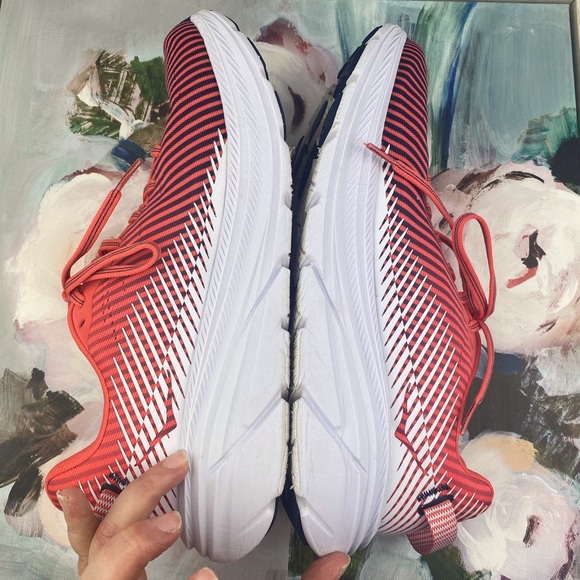 Hoka One One Rincon 2 Running Shoes Fiesta Turkish White Size 10 - Picture 9 of 13